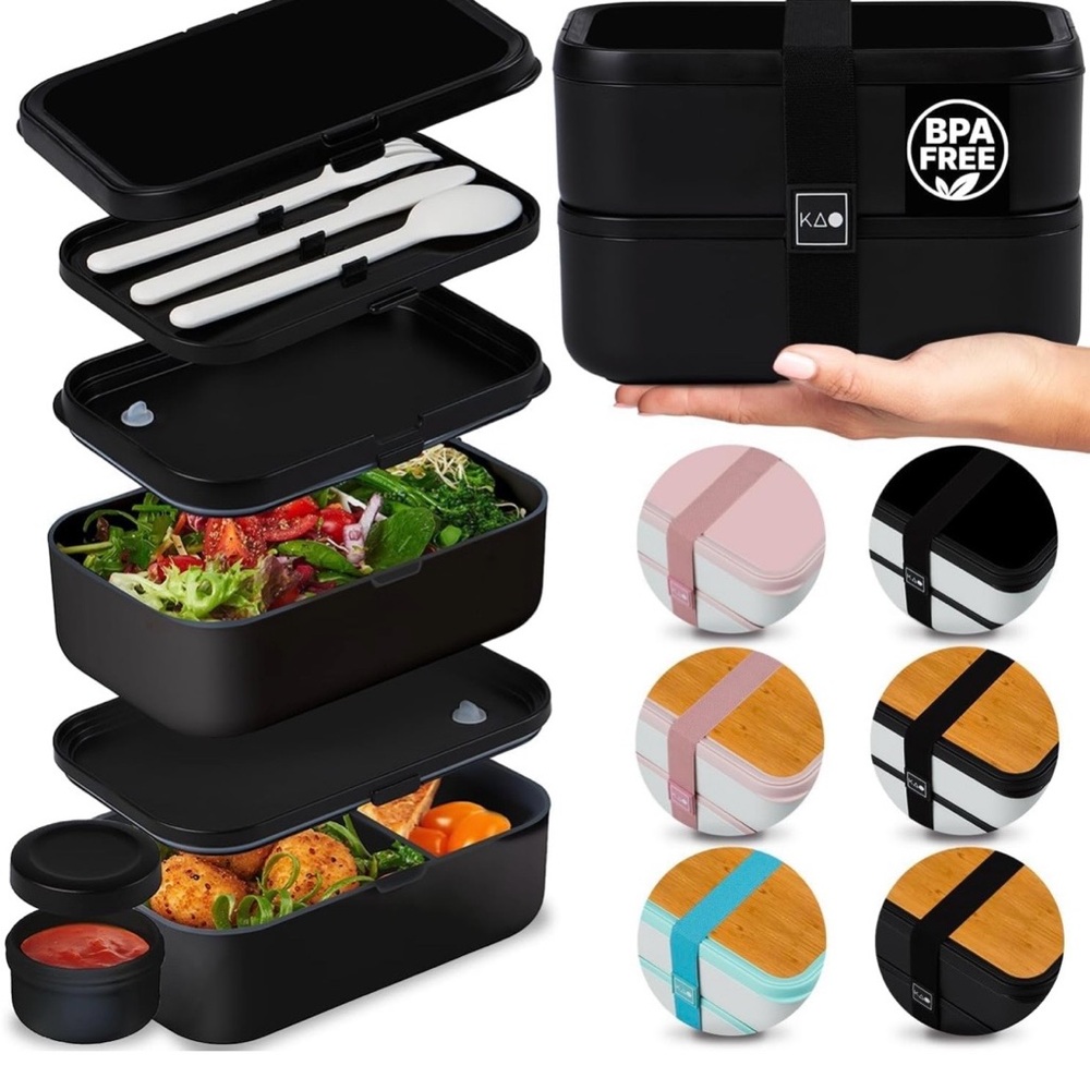 Black Bento Lunch Box
